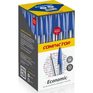 CAIXA Caneta esferografica AZUL COMPACTOR