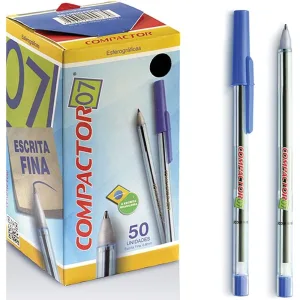 CANETA COMPACTOR ESF 07 AZUL DP/0050/UN