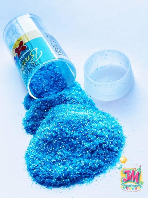 GLITER POTE 3G MAKE+ AZUL CELESTE
