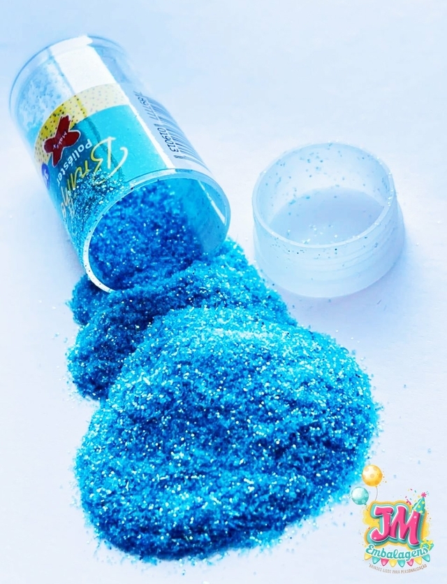 GLITER POTE 3G MAKE+ AZUL CELESTE