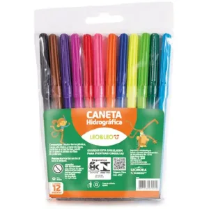 Caneta Hidrográfica Leo e Leo 12 cores - Leonora