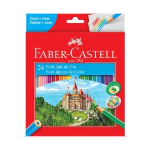 Lapis de cor (sextavado) Ecolapis 24 Cores Sem Kit - Faber-Castell