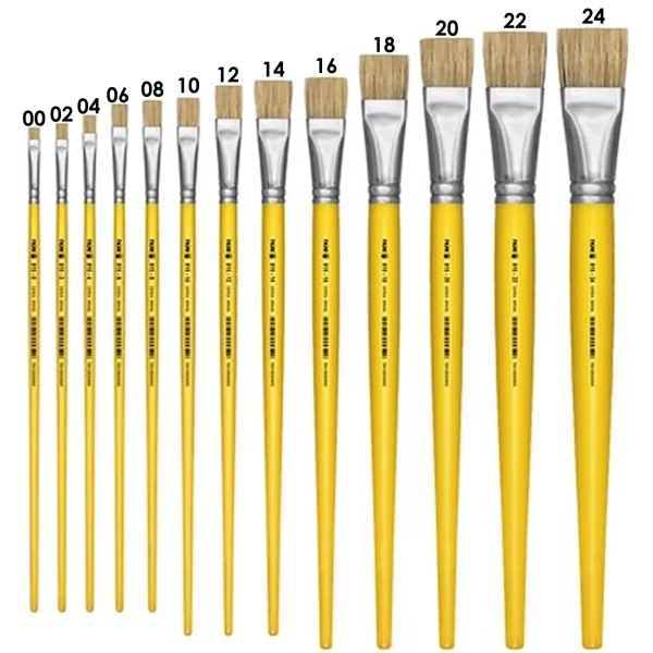Pincel artesanal Chato 815 N.00 Amarelo - Image 2