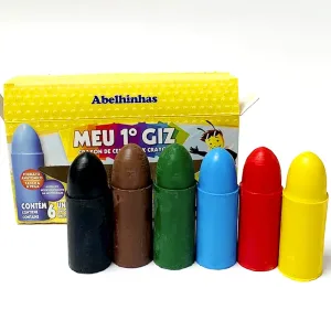 Giz de Cera Jumbo 06 Cores Meu 1 Giz de Cera - Acrilex