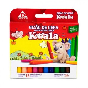 Giz de Cera Jumbo 12 Cores Koala - Delta