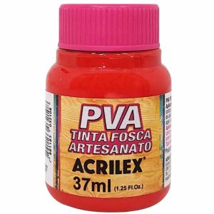 Tinta PVA 37 ml Vermelho Fogo - Acrilex