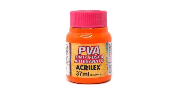 Tinta PVA 37 ml Laranja - Acrilex