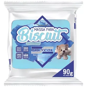 Massa de Porcelana Fria Biscuit 90 g Azul Claro - Polycol