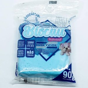 Massa de Porcelana Fria Biscuit 90 g Azul Claro - Polycol
