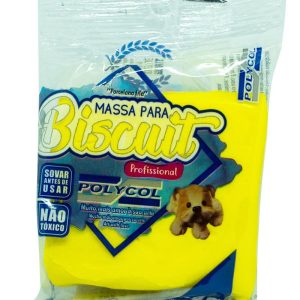 Massa de Porcelana Fria Biscuit 90 g Amarelo - Polycol