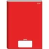 Caderno brochura 1/4 (capa dura) Stiff 48 Folhas Vermelho - Jandaia