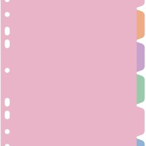 DIVISORIA FICHARIO PLASTICA 06 PROJECOES SWEET CORES MISTA UNIDADE 856 - ACP