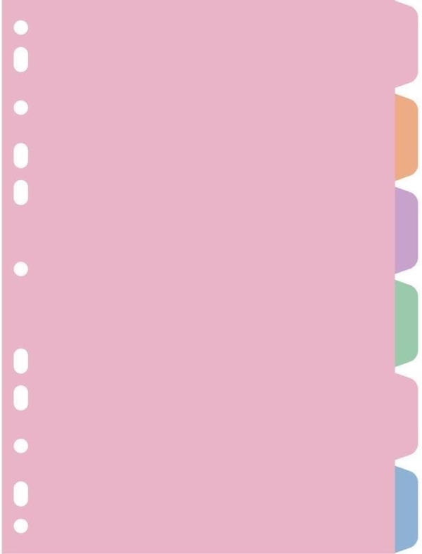 DIVISORIA FICHARIO PLASTICA 06 PROJECOES SWEET CORES MISTA UNIDADE 856 - ACP