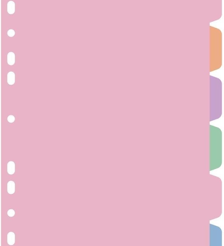 DIVISORIA FICHARIO PLASTICA 06 PROJECOES SWEET CORES MISTA UNIDADE 856 - ACP