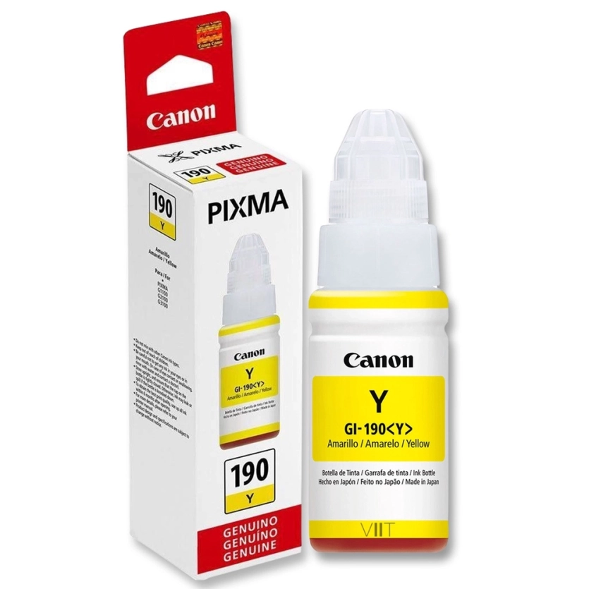 REFIL DE TINTA CANON GI-190 Y AMARELO - ORIGINAL
