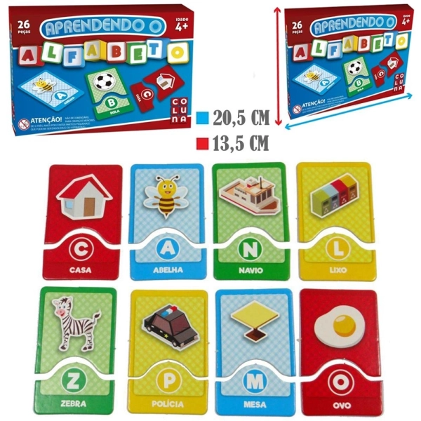 Brinquedo Pedagógico Aprendendo o Alfabeto 26 peças - Coluna - Image 2