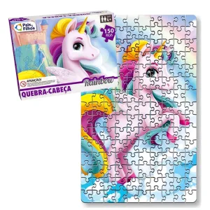 Quebra-cabeça (cartonado) Unicornio Rainbow 150 Pecas - Pais E Filhos