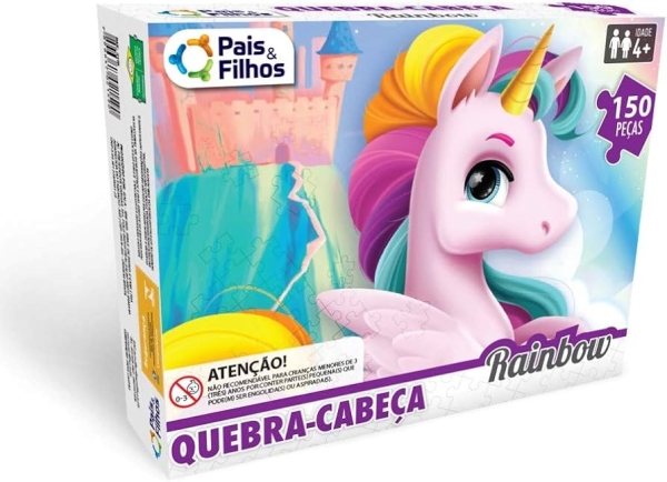 Quebra-cabeça (cartonado) Unicornio Rainbow 150 Pecas - Pais E Filhos - Image 2