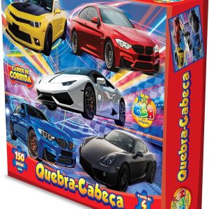 Quebra-cabeça Cartonado Carros de Corrida 150 peças - GGB Plast