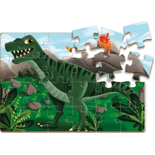 Quebra-cabeça Madeira Tiranossauro Rex 24 peças - Brincadeira de Criança