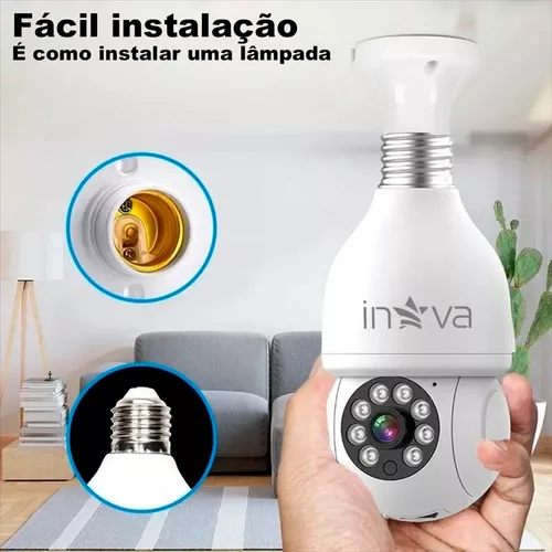 Câmera De Segurança Interna Wifi IP Lâmpada