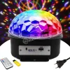 Globo Bola Magica Jogo De Luz LED RGB Ritmo DJ Bluetooth USB MP3 Iluminação Para Festa DY8821