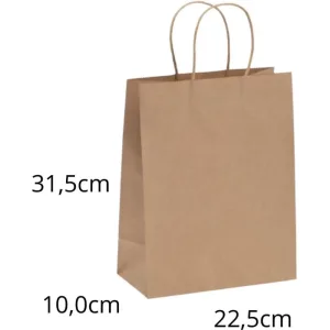 Sacola Para Presente Kraft G 31,5x23,5x10cm - Scrity (pct.c/10)