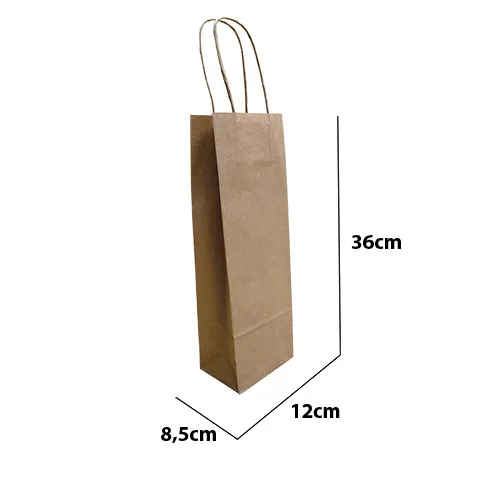 Sacolas de Papel Kraft PARA VINHO