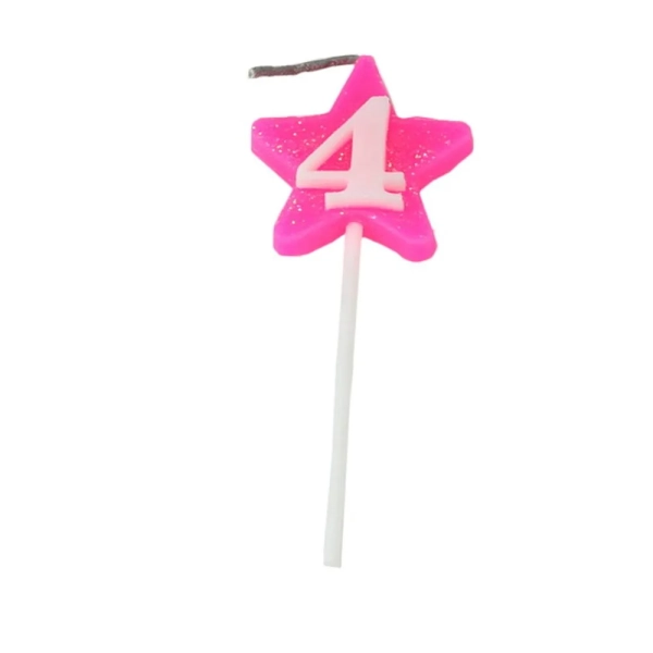 VELA ESTRELA ROSA NUMERO 4