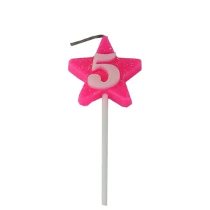 VELA ESTRELA ROSA NUMERO 5