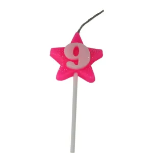 VELA ESTRELA ROSA NUMERO 9
