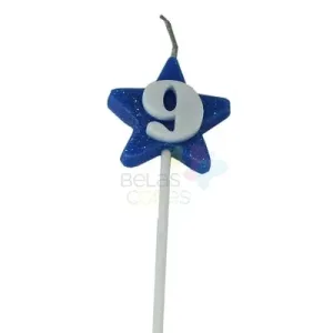VELA ESTRELA AZUL- NUMERO 9