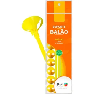 Suporte para balão AMARELO33cm - Klf Festas