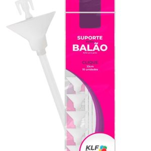 Suporte para balão ROSA 33cm - Klf Festas