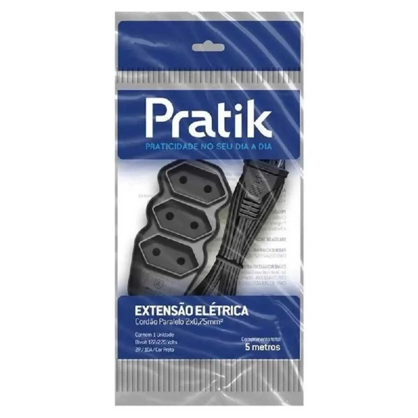 EXTENSÃO PRAT.2X0,75MM 5M PRETA - Image 2