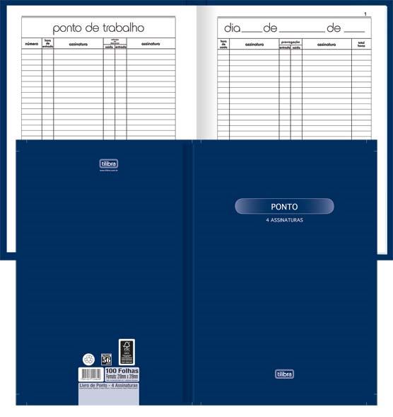 Livro ponto Oficio 100 Folhas - Tilibra