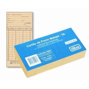 Impresso (cartao de ponto) Mensal Palha 86x180mm - Tilibra