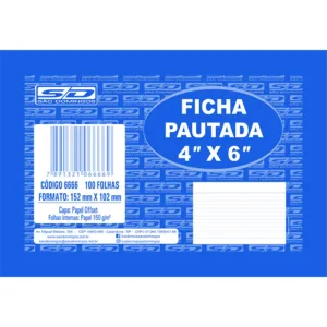 Ficha Pautada 4 x 6 152 mm x 102 mm - SD/Animativa