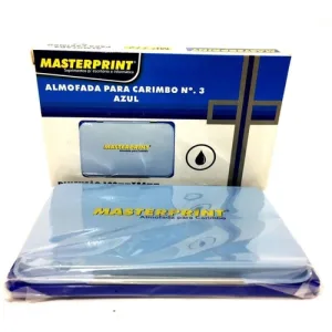 Almofada Carimbo N.3 MP 772 Azul Tampa Metal - Masterprint