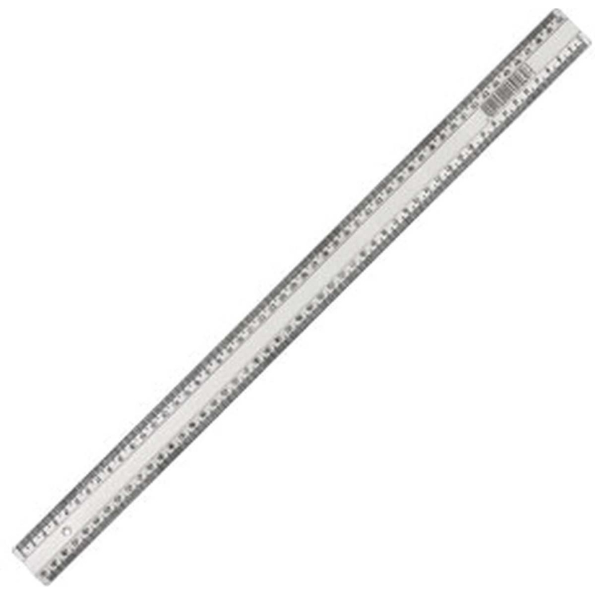 Regua plastica Super Cristal 50cm. - Waleu