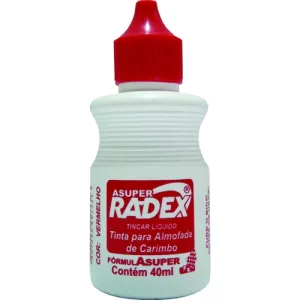 Tinta marcador permanente Reabastecedor 40ml Vermelho - Radex