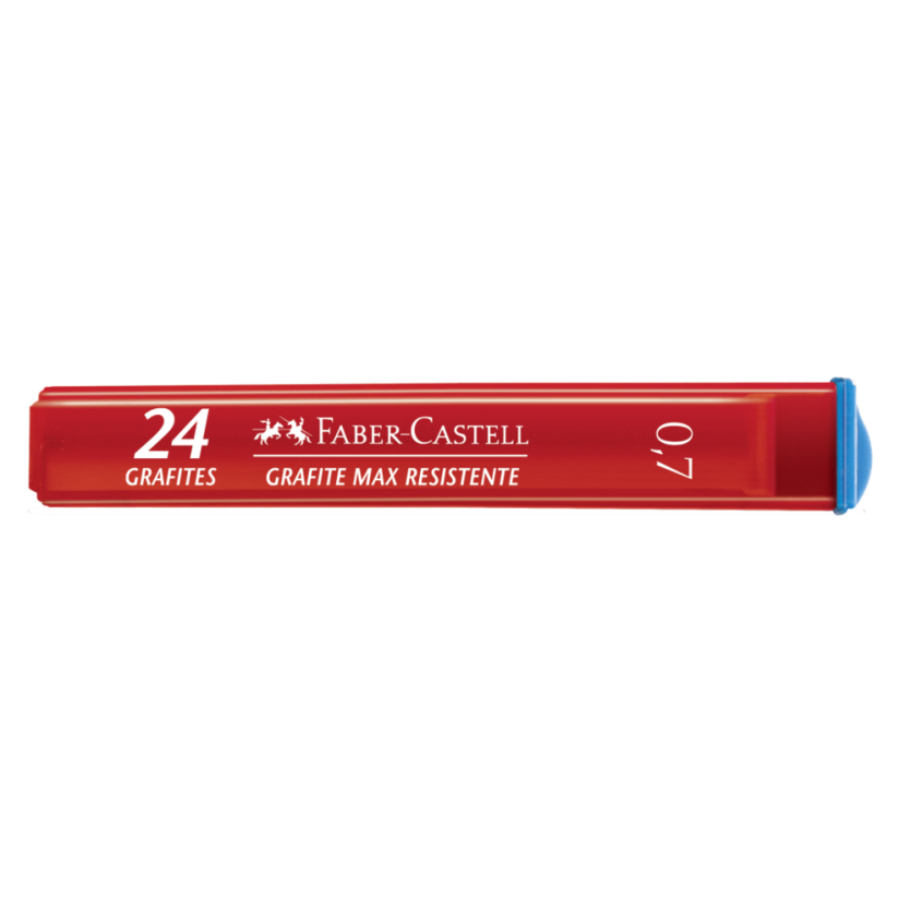 Grafite 0,7 mm Polymer HB Média 14 tubos com 24 minas - Faber-Castell