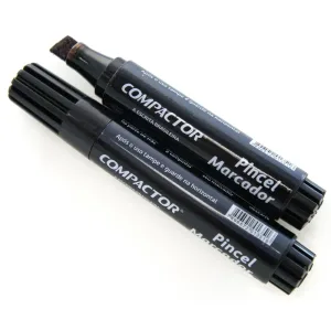 Pincel marcador permanente Traco Grosso PRETO- Compactor