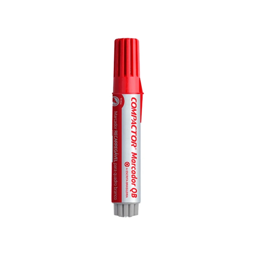 Pincel para quadro branco Qb Recarregavel VERMELHO- Compactor