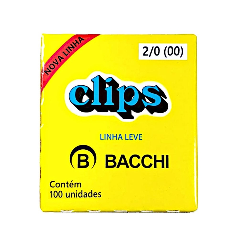 Clipe Galvanizado Aço 2/0 Linha Leve com 100 unidades - Bacchi