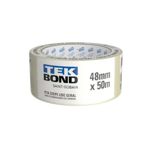 Fita crepe Branca 48mmx50m - Tekbond