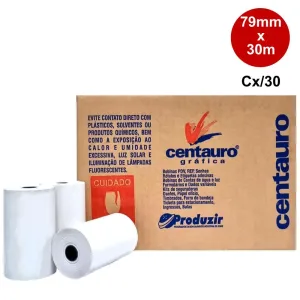 CAIXA Bobina Térmica 80 mm x 40 m - CENTAURO