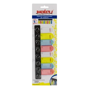 Suporte para chave c/08 Chaveiros Sortidos+Etique - Waleu