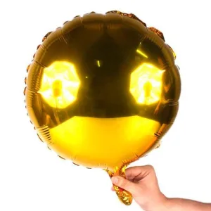 BALAO MET. MAKE+ 45CM REDONDO DOURADO(E)