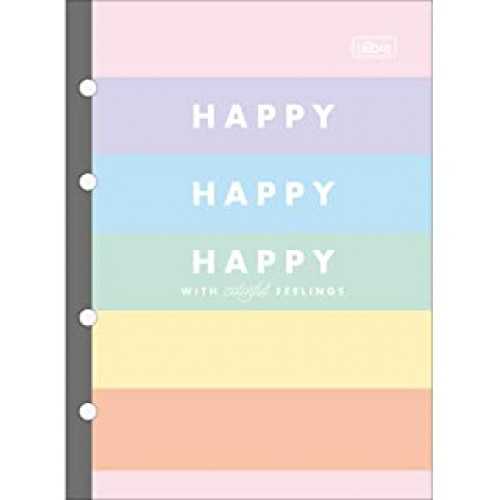 BLOCO PARA FICHARIO COLEGIAL HAPPY 80FLS.  - TILIBRA